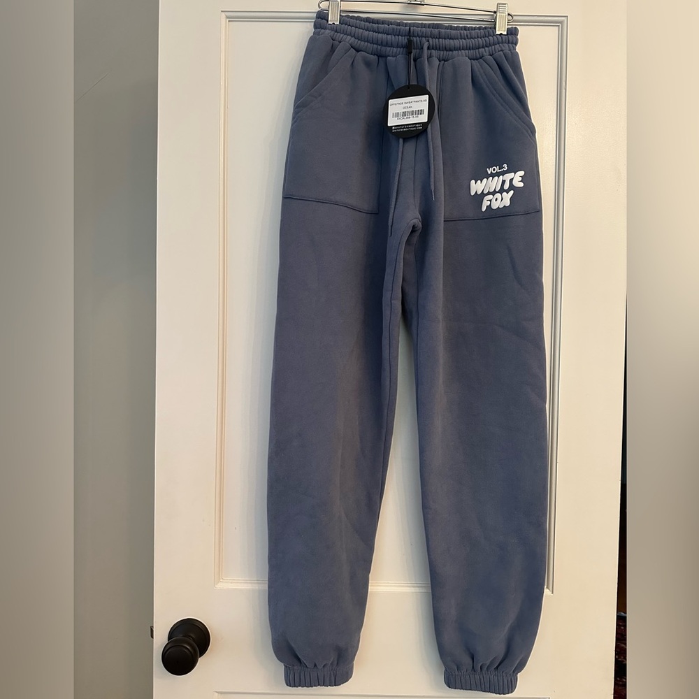 White Fox brand new with tag offstage sweatpants size XS color Ocean